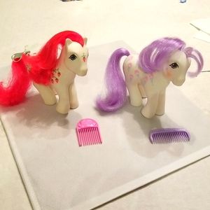 G1 MLP Sugarberry and Scoops ponies